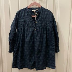 Beet World navy and green tree patterned dress